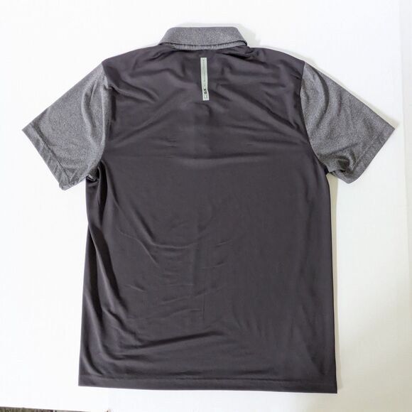 Michael Strahan MSX Polo Golf Performance Shirt Size M Black Gray Mesh - Picture 2 of 7